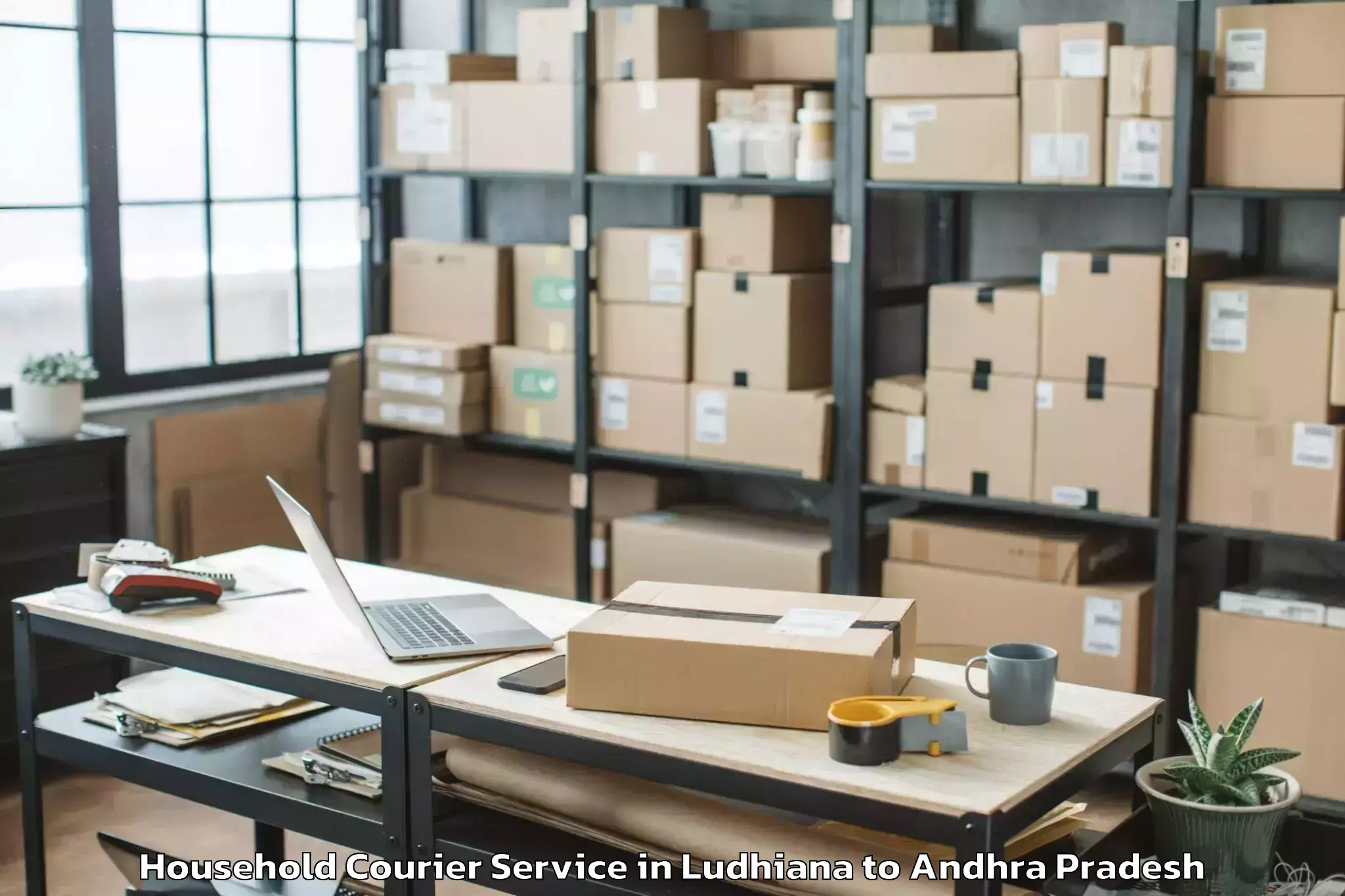 Book Your Ludhiana to Nuzendla Household Courier Today